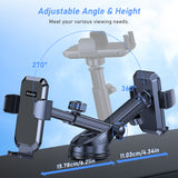 Blukar Verstellbarer Handyhalter fürs Auto mit Ein-Knopf-Entriegelung, stark haftendem Gel-Pad