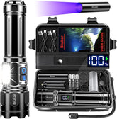 Blukar Torch Rechargeable, Dual Color Temps Super Bright Torches with COB Side Light, 7 Modes, Long-Lasting 5000mAh, Adjustable Focus, IP67 Waterproof Handheld Flashlight for Camping, Power Cuts