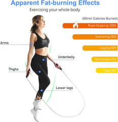 Blukar Skipping Rope with Spare Rope Length Adjuster Included