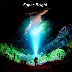 Lampe frontale étanche réglable Blukar rechargeable avec voyants d'avertissement rouges et 8 modes d'éclairage et contrôle du capteur de mouvement (2000L)