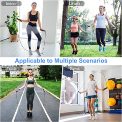 Blukar Skipping Rope with Spare Rope Length Adjuster Included