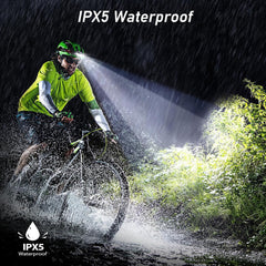 Blukar Adjustable Waterproof Head Torch Rechargeable with Sensor Control & 6 Lighting Modes (2000L)