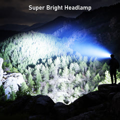 Blukar Rechargeable Headlamps [2 Pack], 8 Modes, Spotlight/Floodlight, Sensor Control, Waterproof