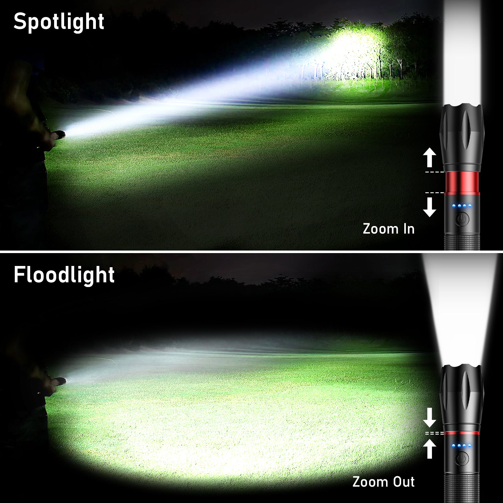 blukar rechargeable flashlight Blukar Waterproof Lightweight Mini Handheld LED Torch Rechargeable wit