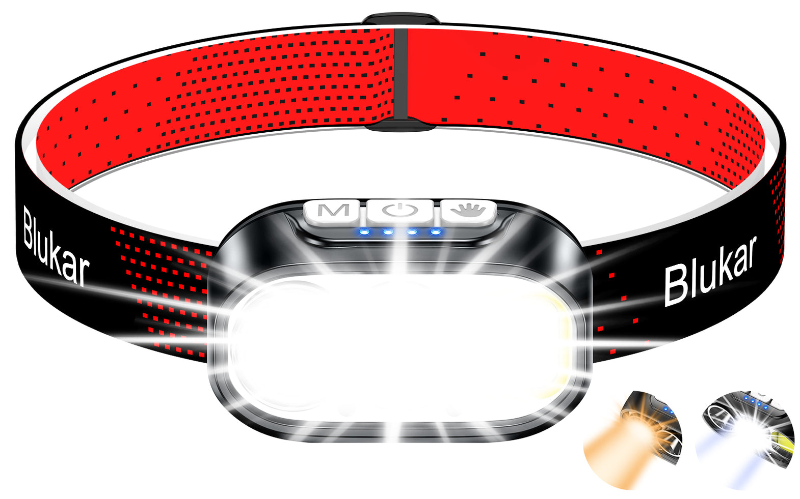 Lampe Frontale Blukar Rechargeable 2000 Lumens - Super Lumineuse Et Légère
