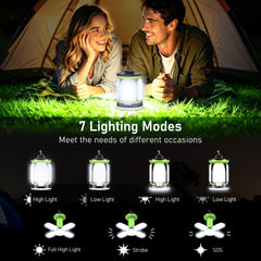 Lampe de camping suspendue d'extérieur Blukar rechargeable avec 7 modes d'éclairage et 60 LED ultra lumineuses 