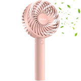 Blukar Mini Handheld Fan, Portable USB Rechargeable Fans with Desk Base&3 Speeds, 4 Fan Blade Powerful Wind Design Electric Powered Personal Desktop Home Office Travel