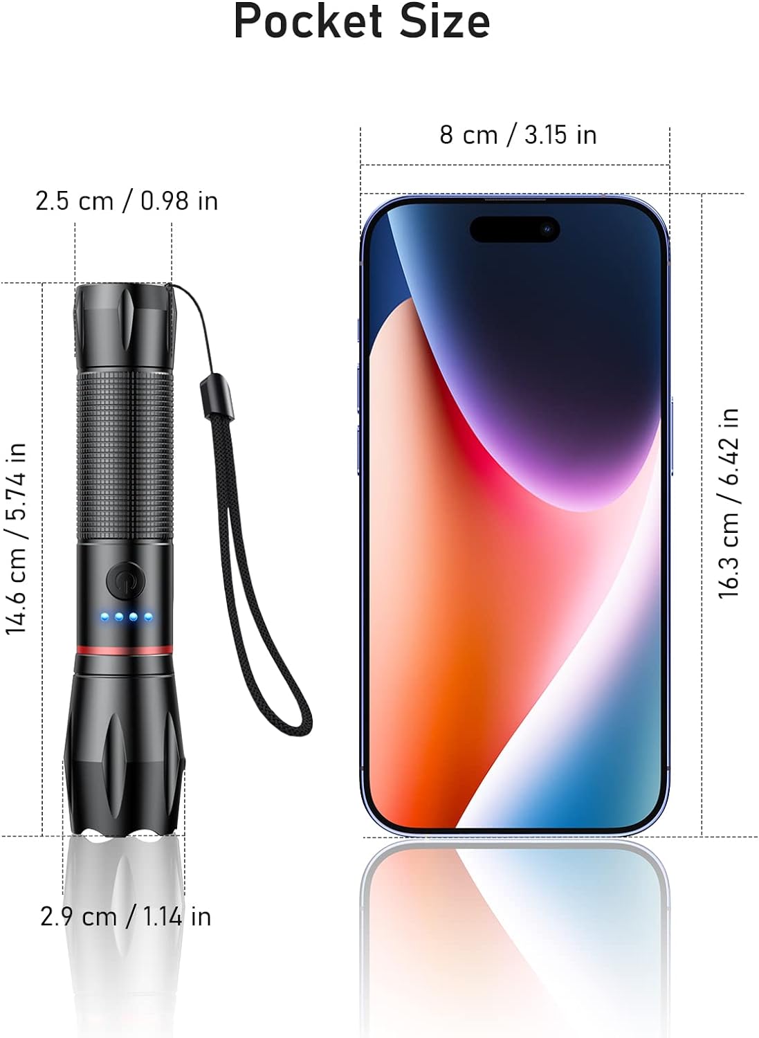 blukar rechargeable flashlight Blukar LED Torch Set (2 Pack) – Rechargeable Flashlights with 5 Modes
