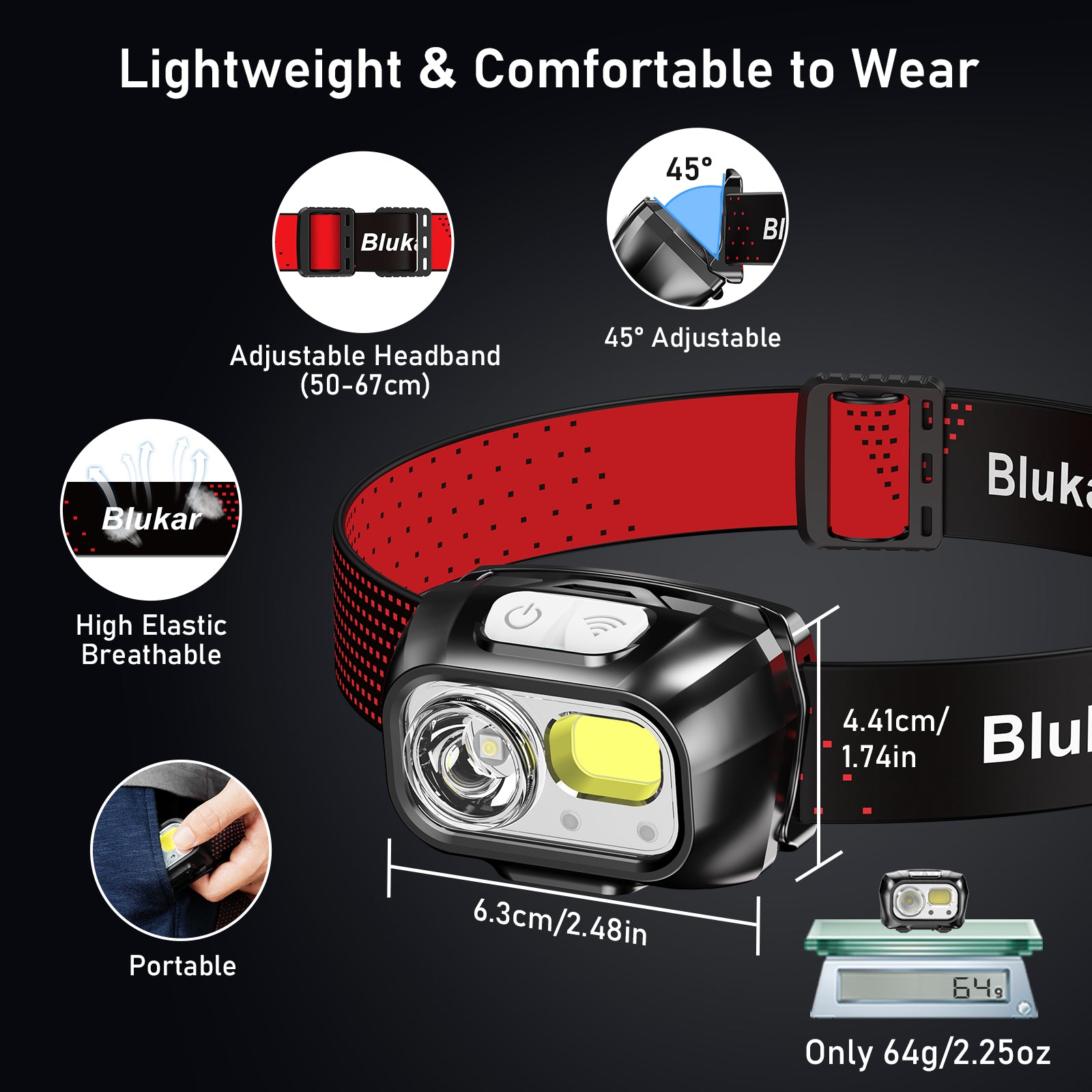Lampe Frontale Puissante LTDSOAR Lampe Frontale Rechargeable, 2 Brillant 6 Modes D'éclairage Lampe Fronta Lampe Sport Nuit Camping Pêche Lampe Frontale Puissante LTDSOAR Lampe Frontale Rechargeable, 2 Brillant 6 Modes D'éclairage Lampe Fronta Lampe Sport Nuit Camping Pêche
