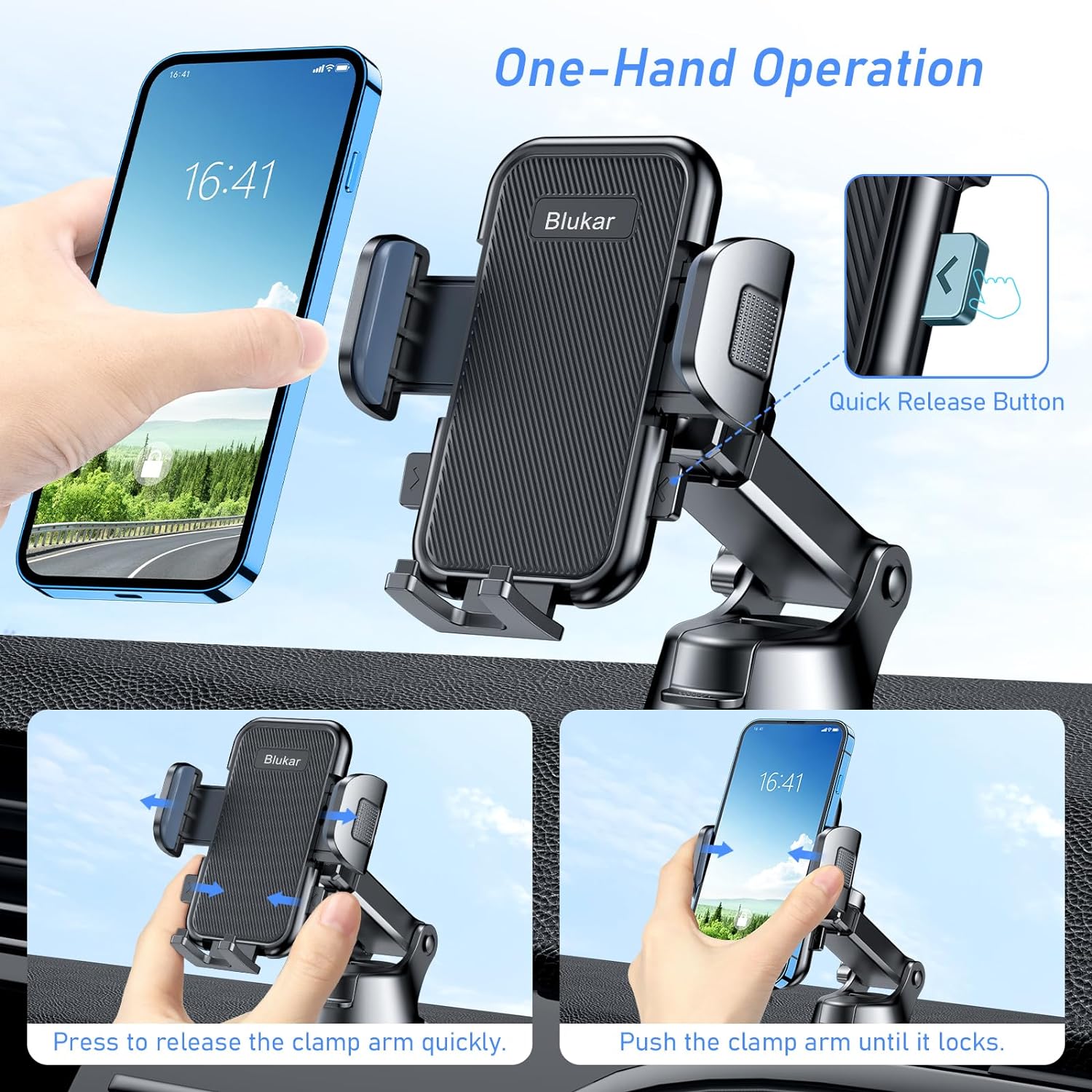 Support Magnétique Voiture Pour Téléphone - Fixation Grille D'aération, Rotation 360°, Aimants Forts N52 - Compatible IPhone, Android, GPS