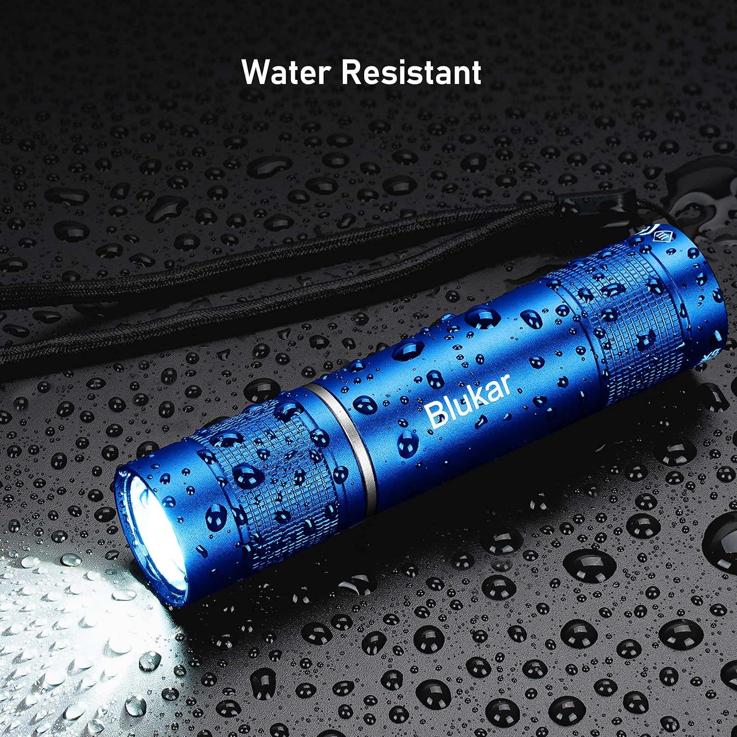 Blukar Waterproof Pocket Size LED Torch Rechargeable with Adjustable Focus Flashlight & 4 Lighting Modes