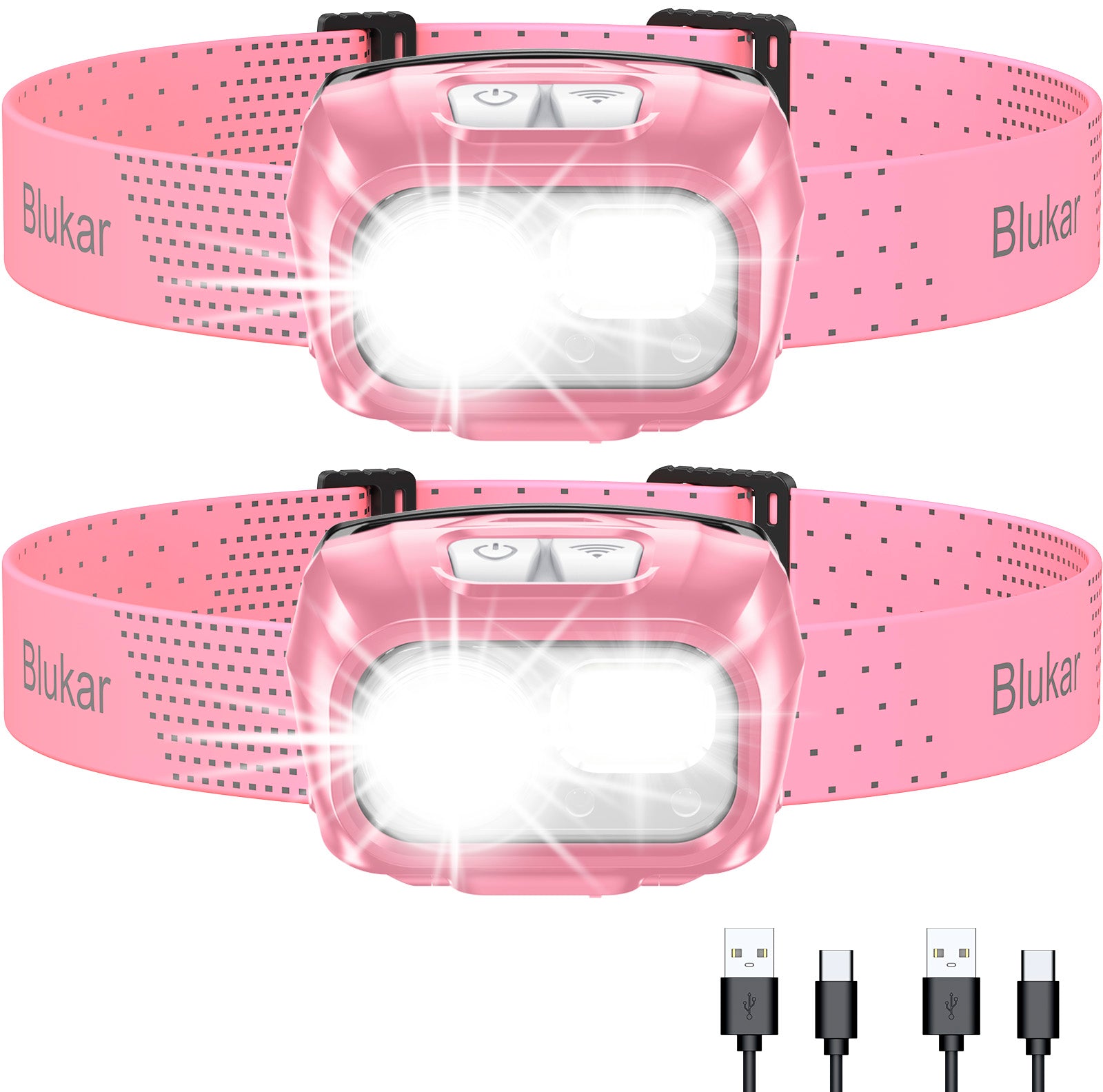 Blukar Lape Frontale Rechargeable, 2000L Super Luineux IPX5 Étanche Léger Torche Frontale LED Blukar Lape Frontale Rechargeable, 2000L Super Luineux IPX5 Étanche Léger Torche Frontale LED