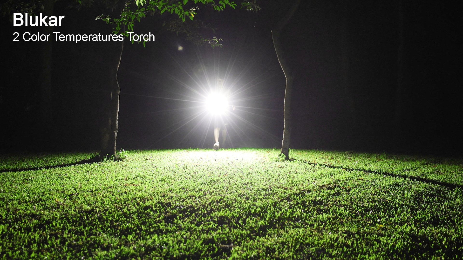 Blukar Rechargeable LED Torch – Dual Color Light, 10 Modes, Zoomable, Waterproof