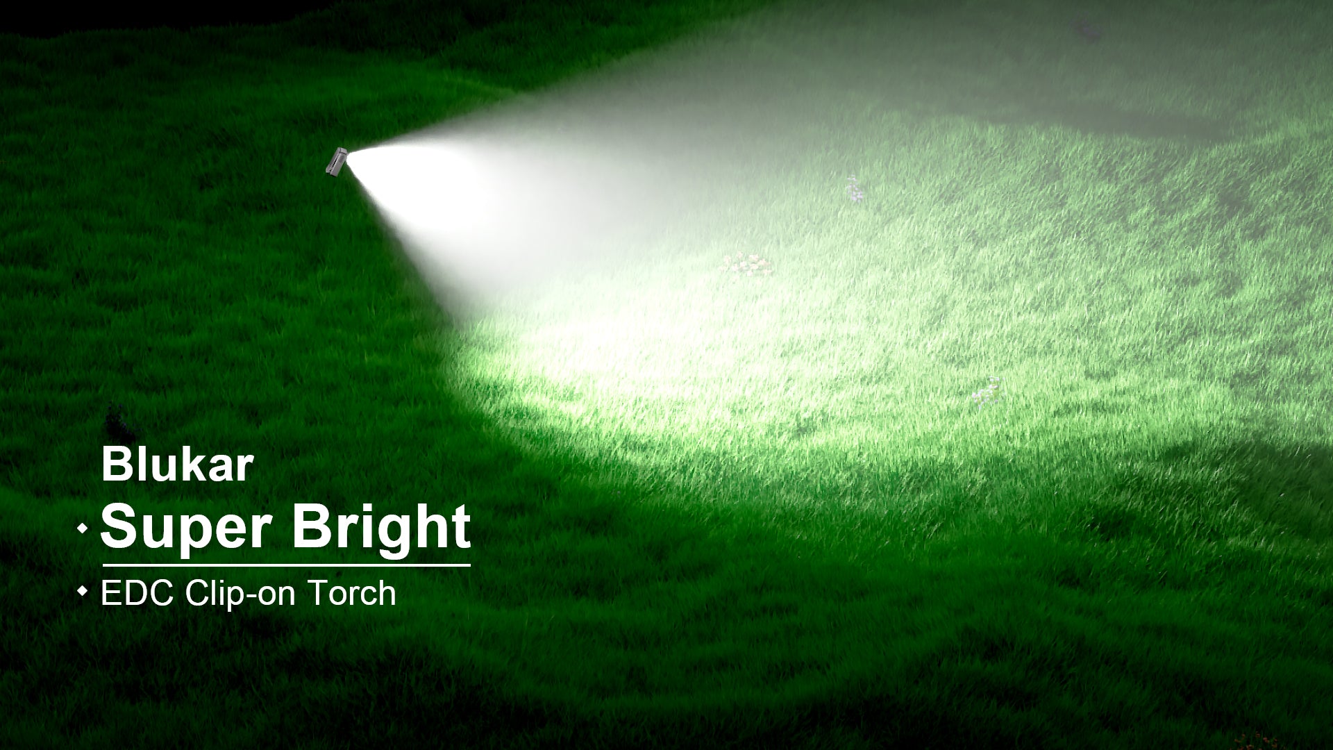 Blukar LED Torch Rechargeable, Super Bright EDC Mini Clip on Torch, 3 Light Sources, 5 Modes, Long Lasting, Waterproof Compact Flashlight for Daily Carry, Emergency, Camping, Hiking, Outdoor