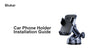 Blukar Car Phone Holder – 360° Adjustable Mount with Strong Suction & One-Touch Release
