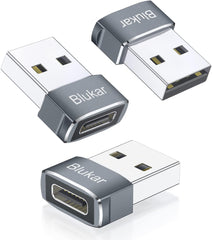 Blukar USB C Female to USB Male Adapter (3 Pack)