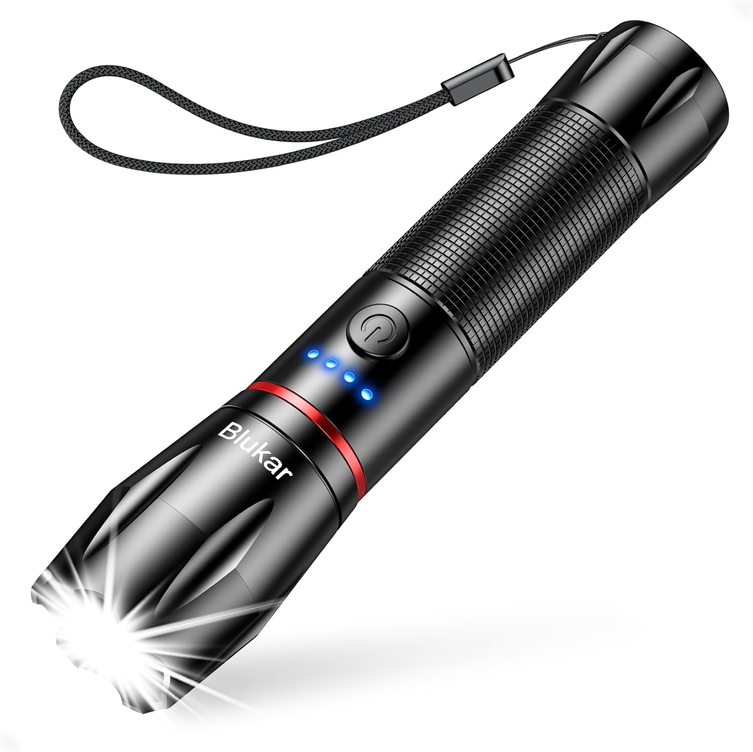 Blukar Waterproof Lightweight Mini Handheld LED Torch Rechargeable with Adjustable Focus & 5 Modes