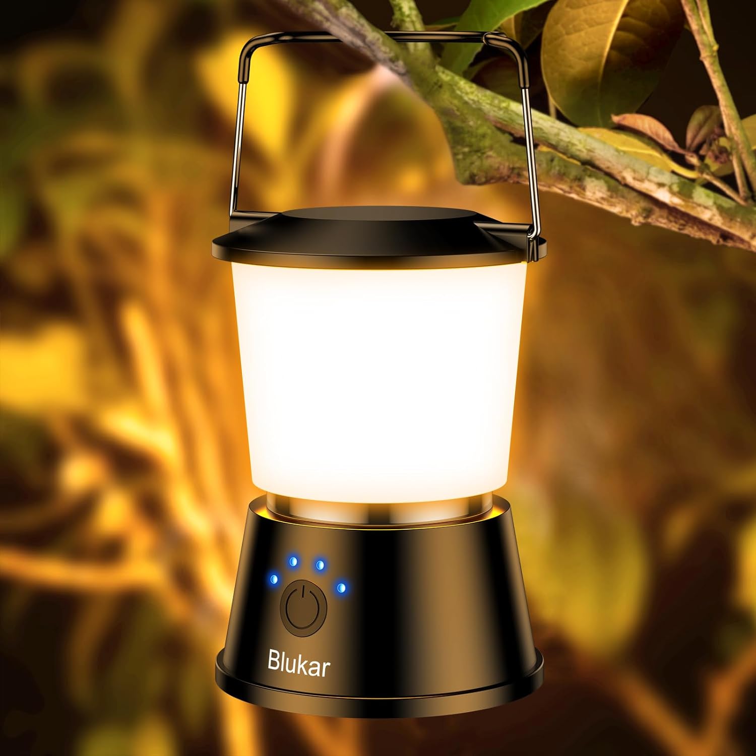 Blukar Outdoor Hanging Camping Lights Lamp Rechargeable with 5 Light M