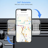 Blukar Handyhalterung für Lüftungsschlitze im Auto – Design mit zwei Lüftungsclips und 360-Grad-Drehung