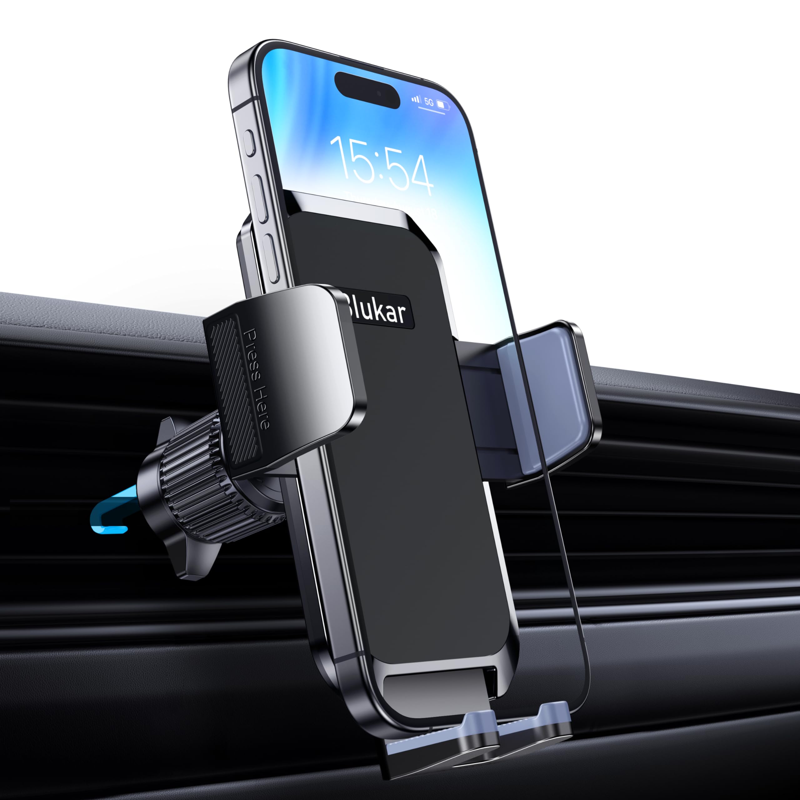 Blukar One Button Release Air Vent Car Phone Mount Cradle